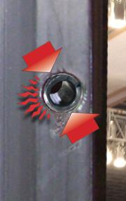 Slotted Pin tended to work harden directly opposite the gap resulting in stress failures and pin walk-out.