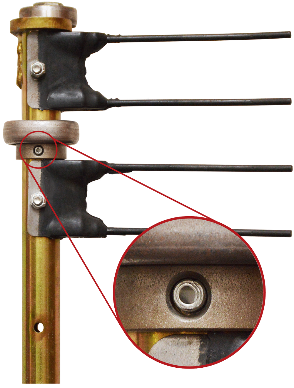 SPIROL standard duty Coiled Spring Pin in a hay rake application